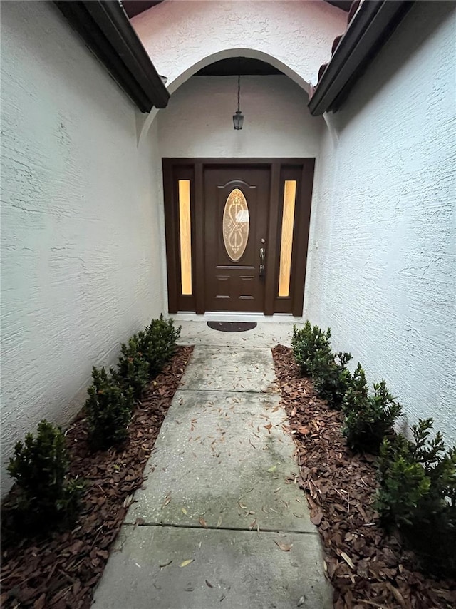 view of doorway to property