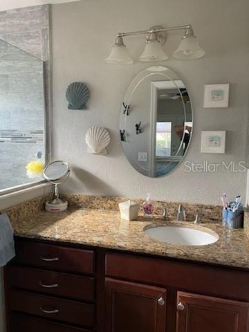 bathroom featuring vanity and a healthy amount of sunlight