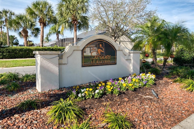 view of community sign