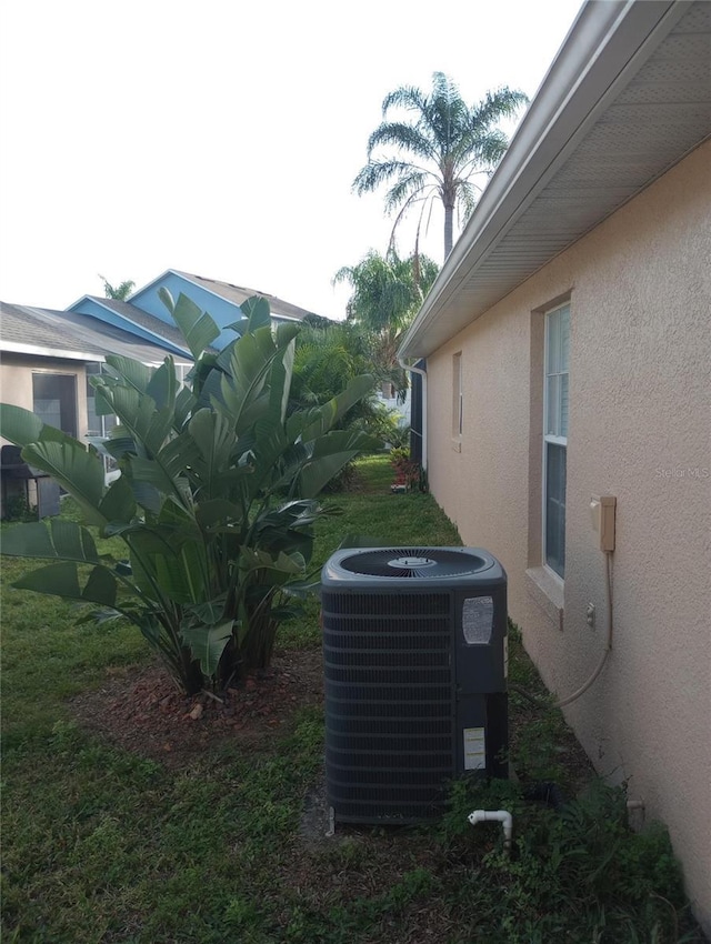 exterior space with central air condition unit