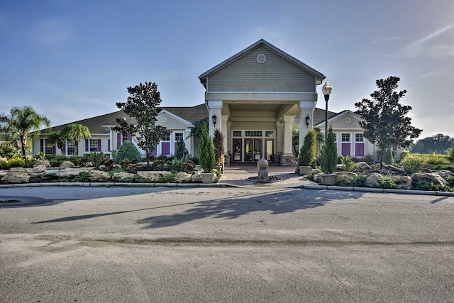 view of front of home featuring french doors