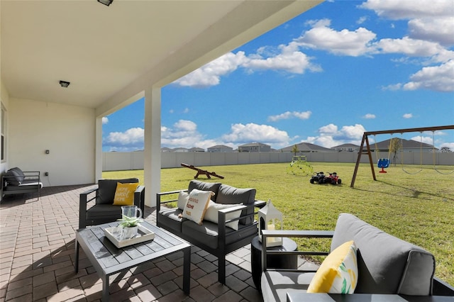 4360 Sunset Preserve Blvd, Orlando, FL 32820 - view of patio / terrace featuring an outdoor living space and a playground