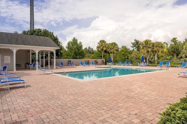 view of pool with a patio area