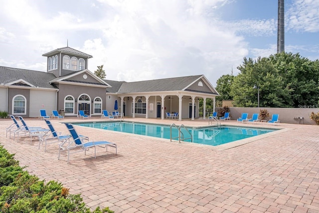 view of pool with a patio area