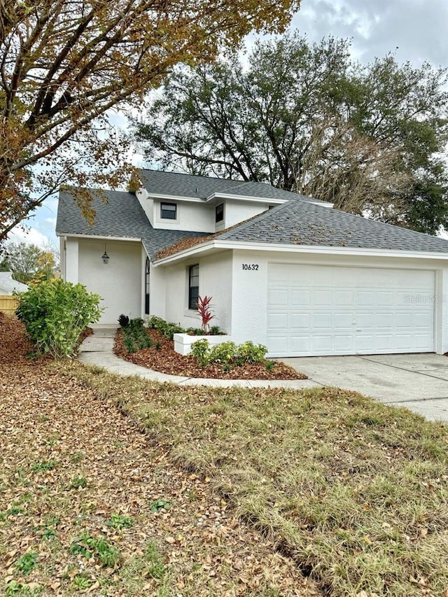 view of property with a garage