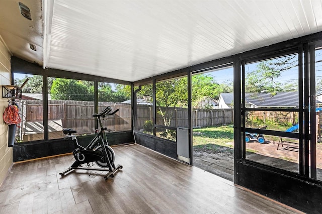 view of sunroom / solarium