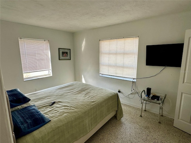 bedroom with multiple windows