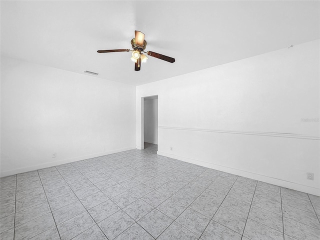 unfurnished room featuring ceiling fan