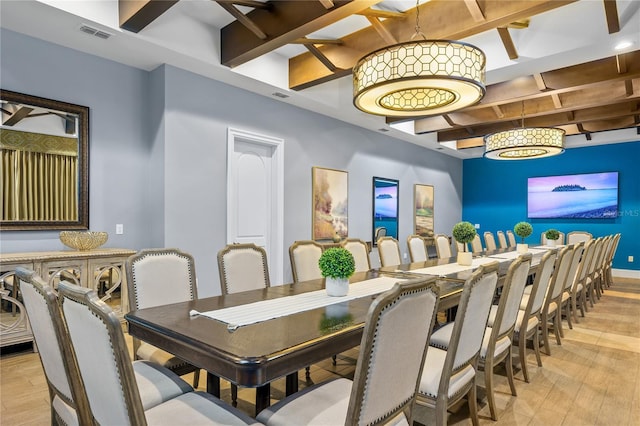 dining room featuring light wood-type flooring