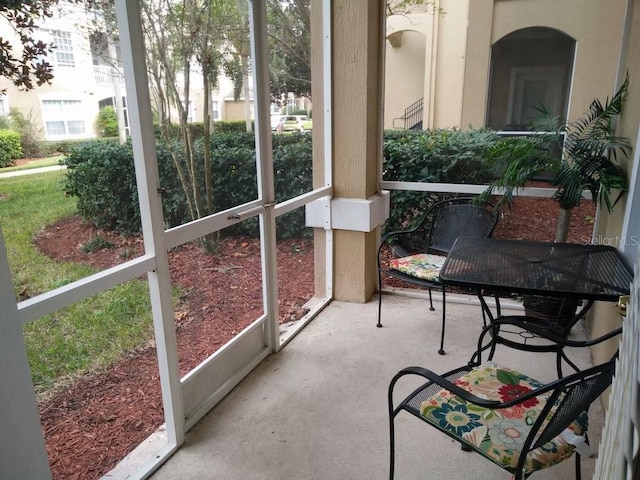 view of sunroom / solarium