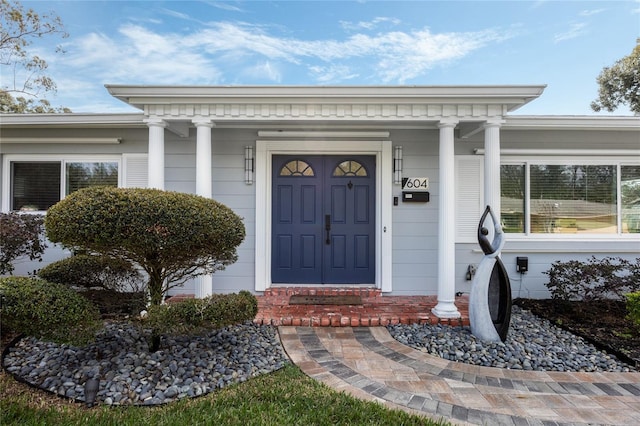 view of doorway to property