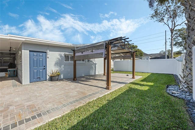 view of patio / terrace with a pergola