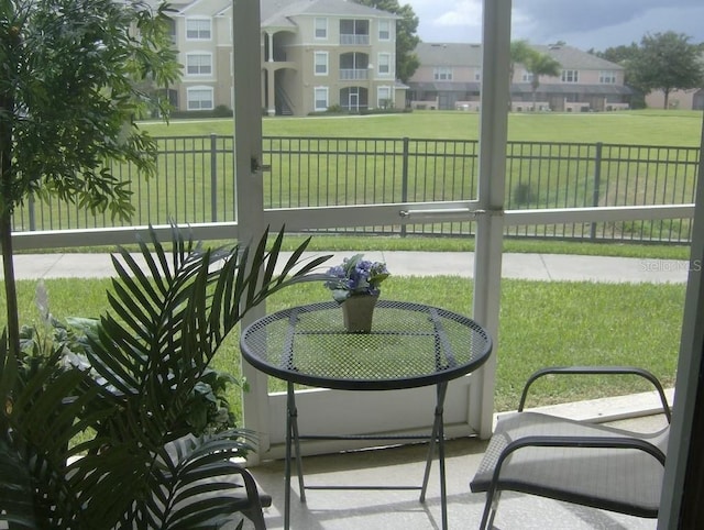 view of sunroom