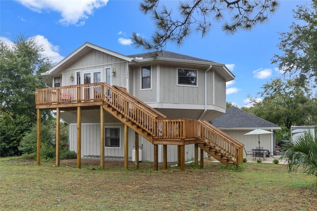 1399 Old Mount Dora Rd, Eustis, FL 32726 - back of house with a patio area, a yard, and a deck