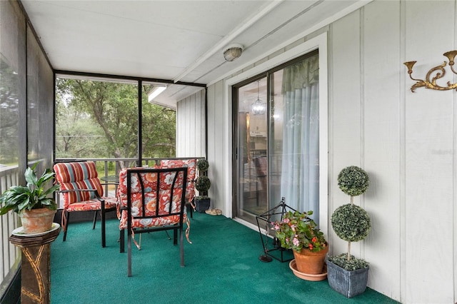 view of sunroom