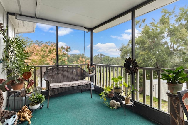 view of sunroom