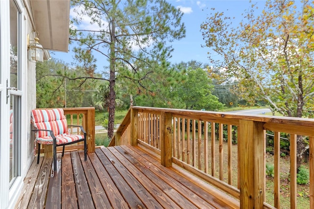 view of wooden deck