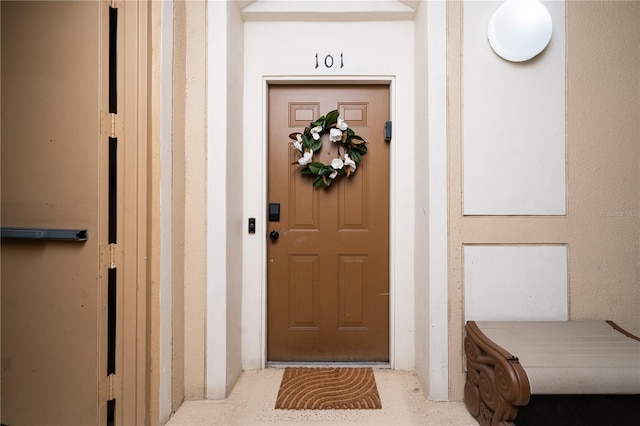 view of doorway to property