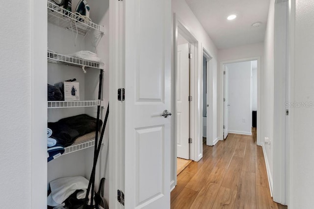 interior space featuring light wood-type flooring