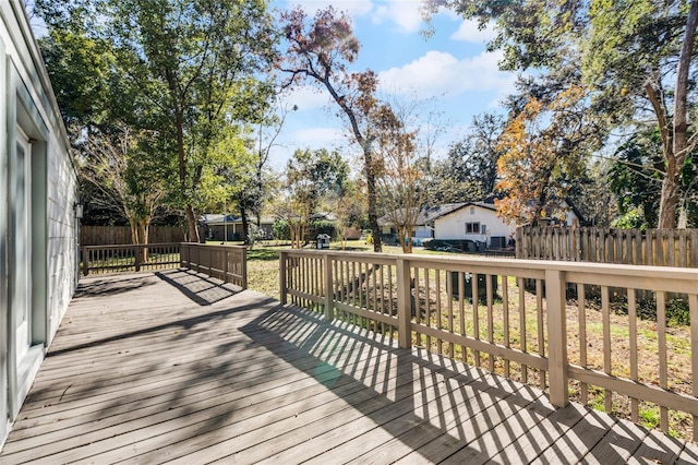 wooden terrace with fence