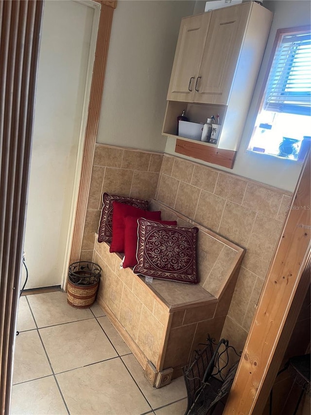 bathroom featuring tile patterned flooring