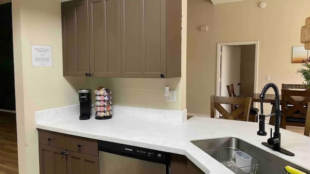 kitchen with dishwasher and sink