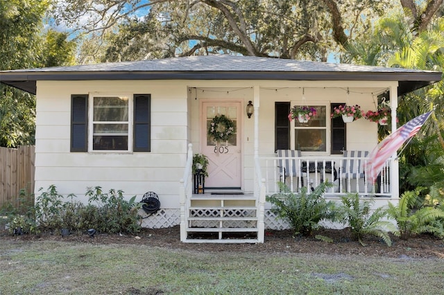 view of front of house with a porch