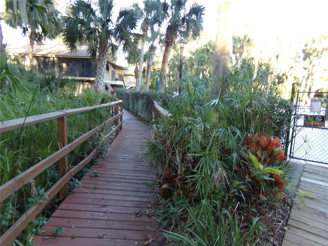 view of dock area