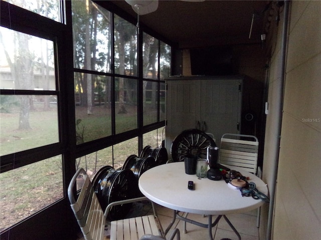 view of sunroom / solarium