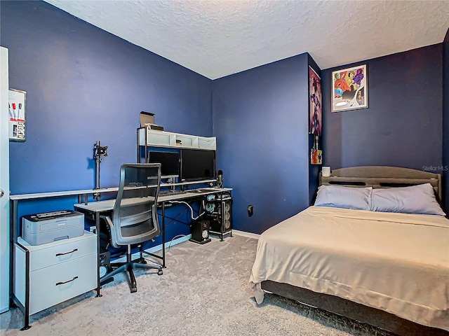 bedroom featuring a textured ceiling