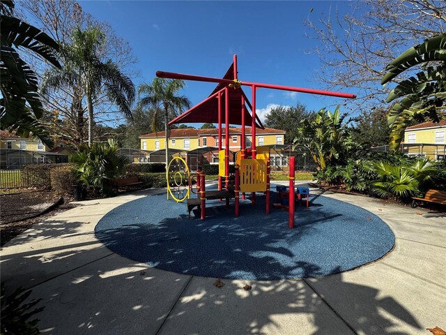 view of jungle gym