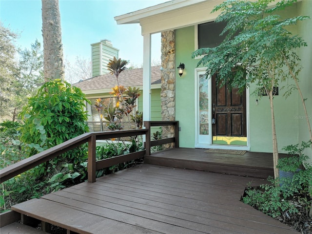 view of wooden terrace