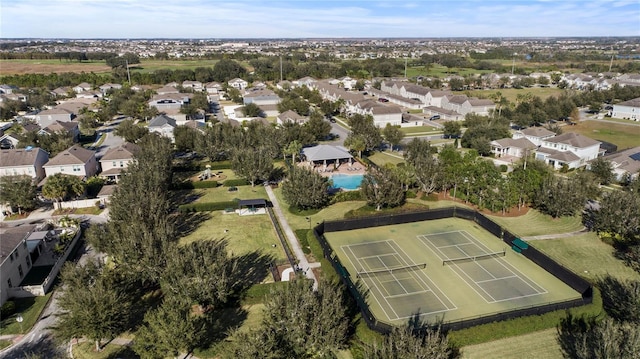 drone / aerial view with a residential view