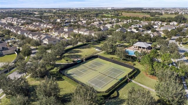 aerial view with a residential view