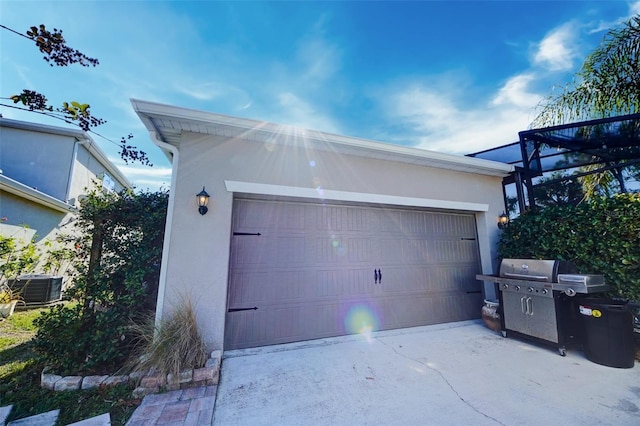 garage featuring cooling unit