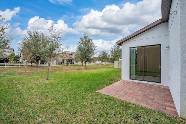 view of yard with a patio area