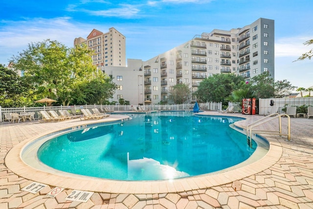 view of pool with a patio