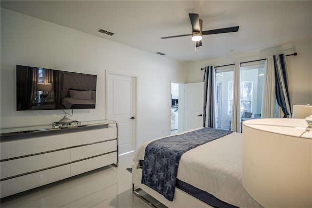 bedroom with ceiling fan