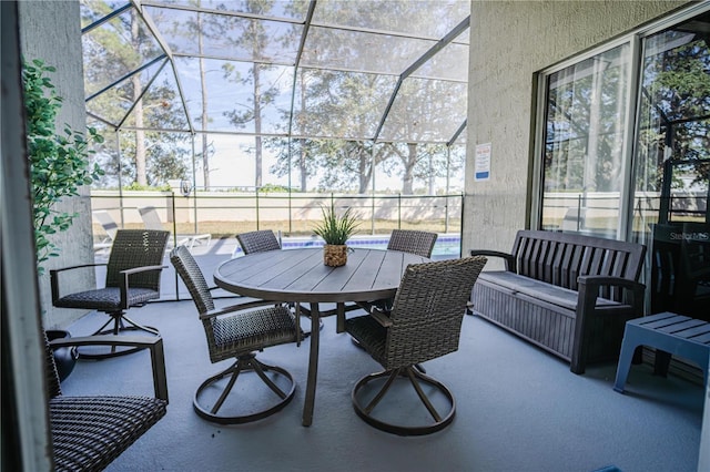 view of sunroom