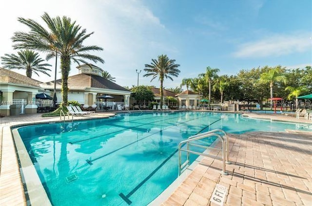 view of pool with a patio