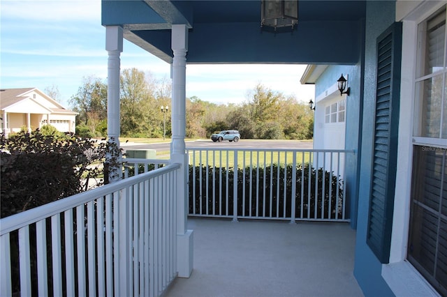 balcony with covered porch