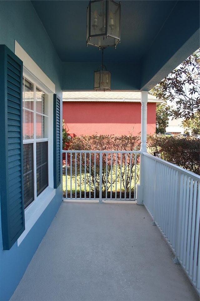 balcony with covered porch