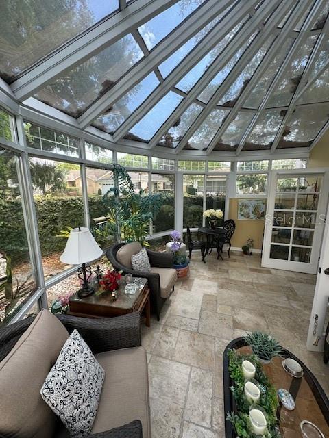 view of sunroom