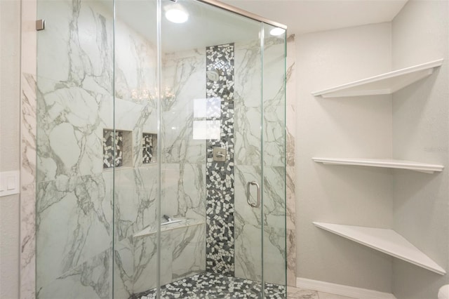 bathroom with walk in shower