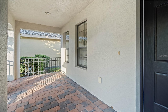 view of patio with a porch