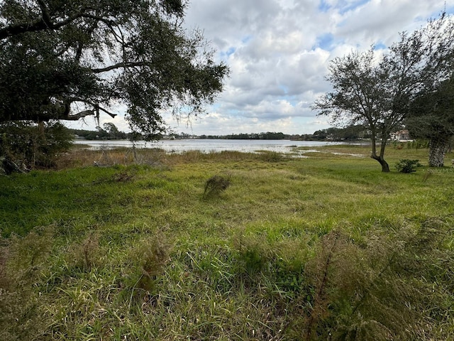 exterior space featuring a water view