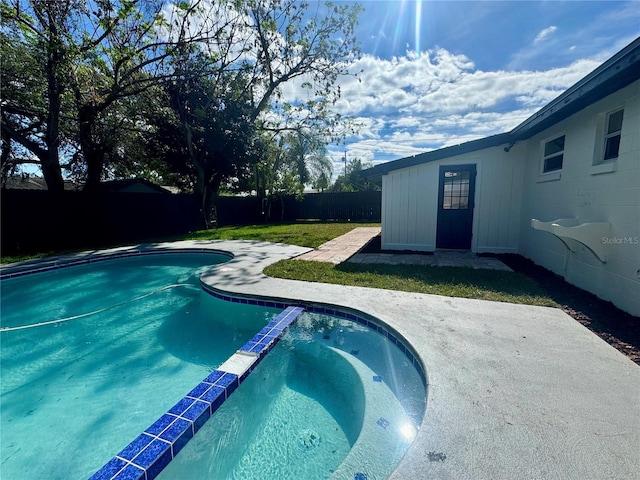 view of pool with a patio