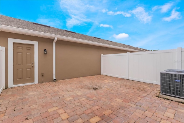 view of patio featuring cooling unit