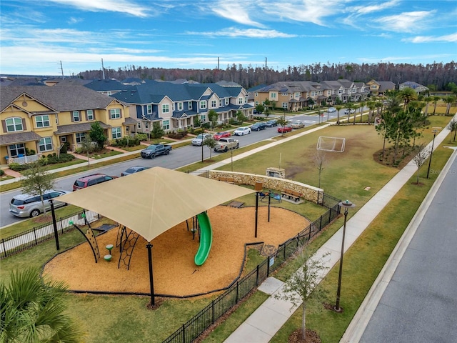 view of community with a playground