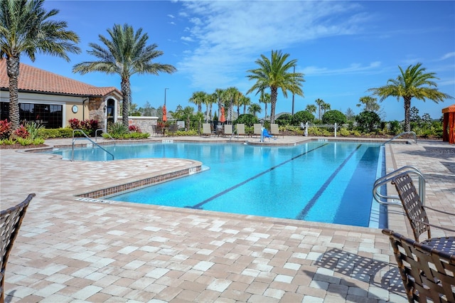 view of pool with a patio